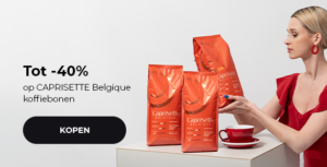 Tot -40% op CAPRISETTE Belgique koffiebonen