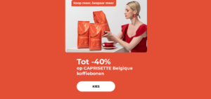 Tot -40% op CAPRISETTE Belgique koffiebonen