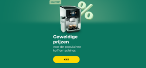 Geweldige prijzen voor de populairste koffiemachines