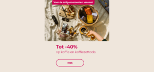 Tot -40% op koffie en koffiezettools