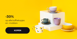 -30% op alle koffiekopjes en -mokken