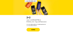 2+2 voor CAPRISETTE & PARALLEL 1 kg koffiebonen