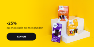 -25% op chocolade en zoetigheden