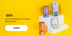 -20% op het Whittard of Chelsea assortiment