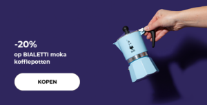 -20% op BIALETTI moka koffiepotten