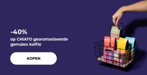 "-40% op CHiATO gearomatiseerde gemalen koffie "