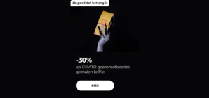 " -30% op CHiATO gearomatiseerde gemalen koffie "