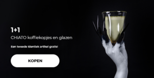 1+1 CHiATO koffiekopjes en glazen