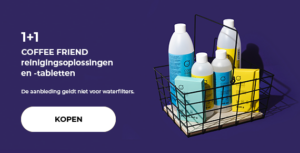 1+1 COFFEE FRIEND reinigingsoplossingen en -tabletten