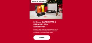 2+2 voor CAPRISETTE & PARALLEL 1 kg koffiebonen