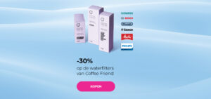 -30% op de waterfilters van Coffee Friend
