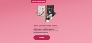 -80% op de tweede koffie