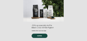 -30% op specialty koffie Black Crow White Pigeon