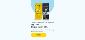 CAPRISETTE & PARALLEL 1 kg koffie 1 kg -30% 2 kg en meer -50%